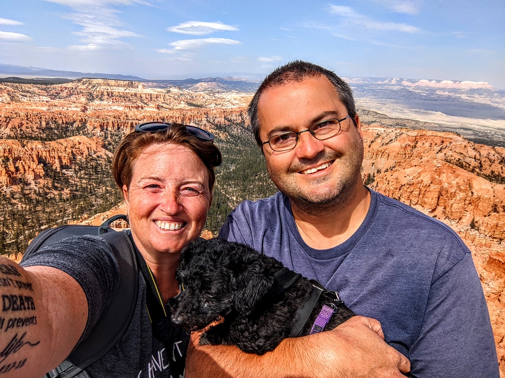 Bryce Canyon National Park - The three of us at Bryce Point overlook
