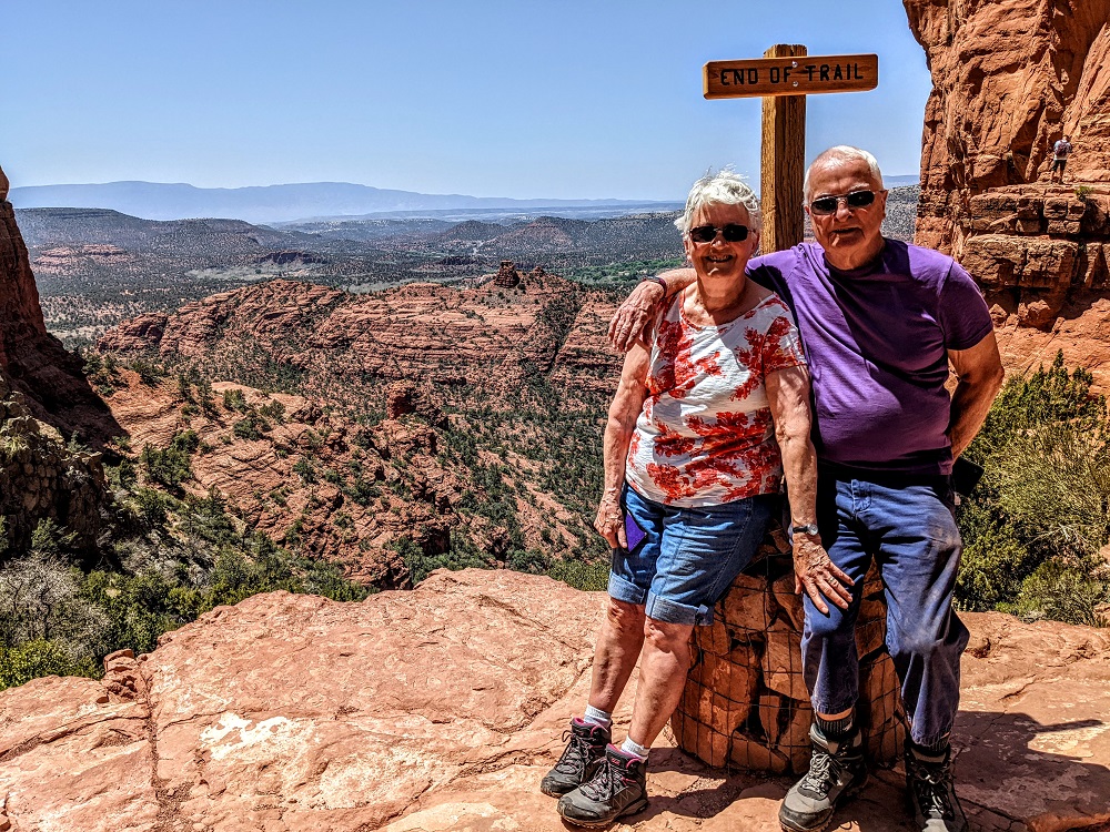 My parents at the top of Cathedral Rock