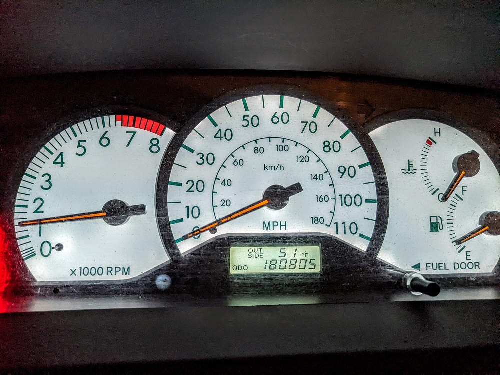 Odometer reading end of May 2022