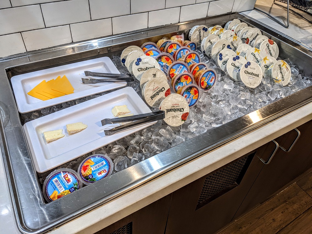 Residence Inn Salt Lake City Downtown breakfast - Cheese, yogurt & fruit cups