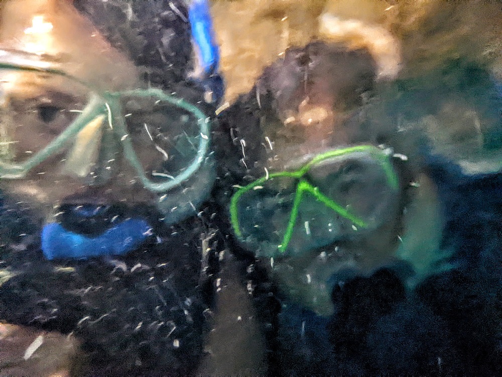 The two of us snorkeling
