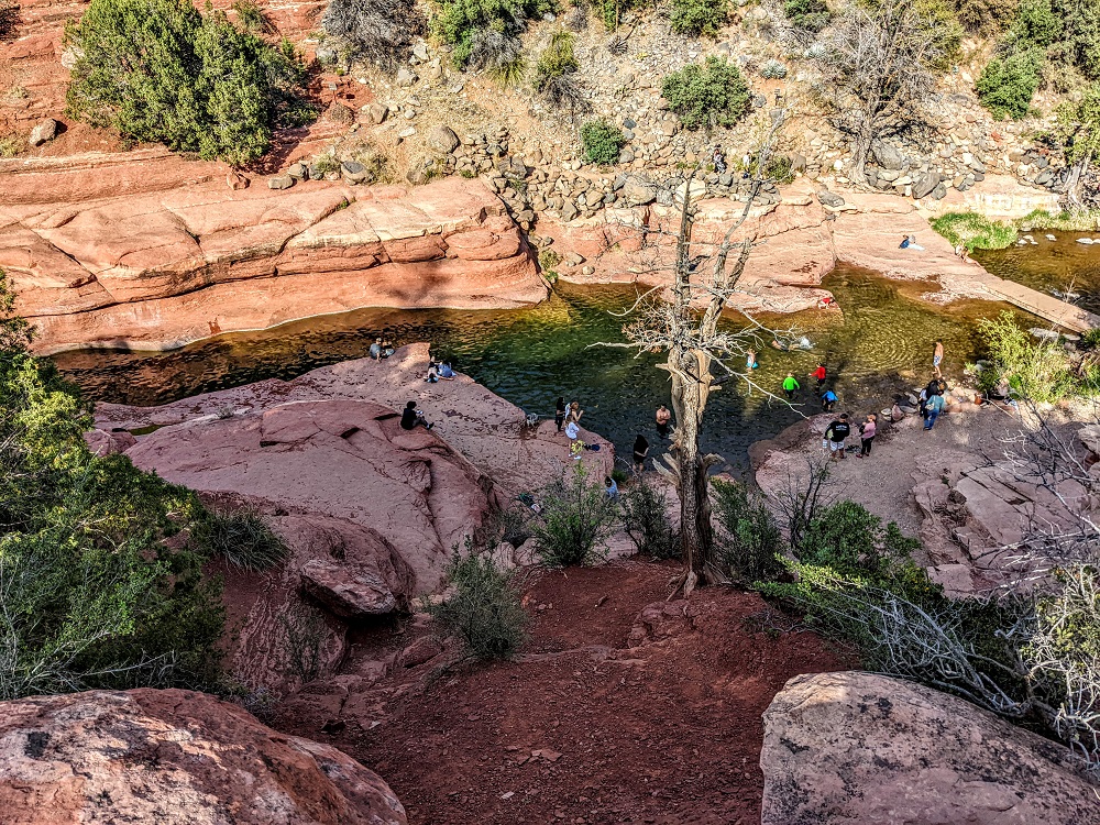 View of Slide Rock Swim Area from the Clifftop Nature Trail