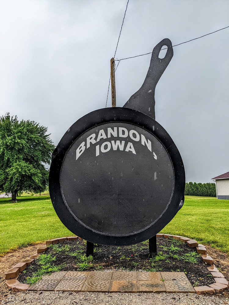 Iowa's Largest Frying Pan in Brandon, IA
