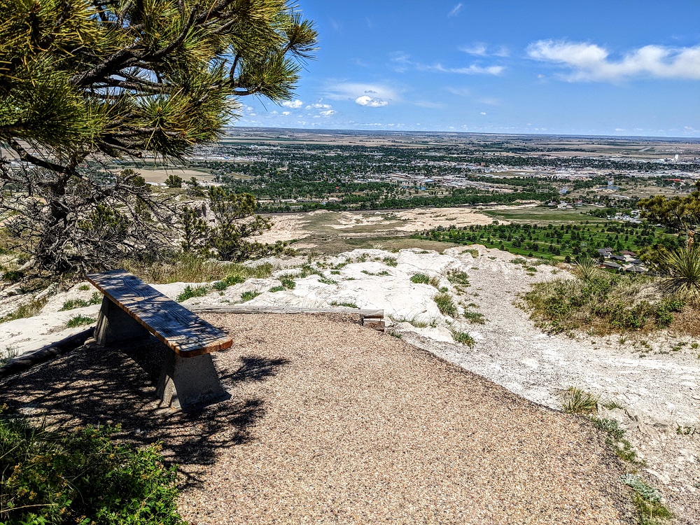 Scotts Bluff National Monument - A little shaded seating at the North Overlook