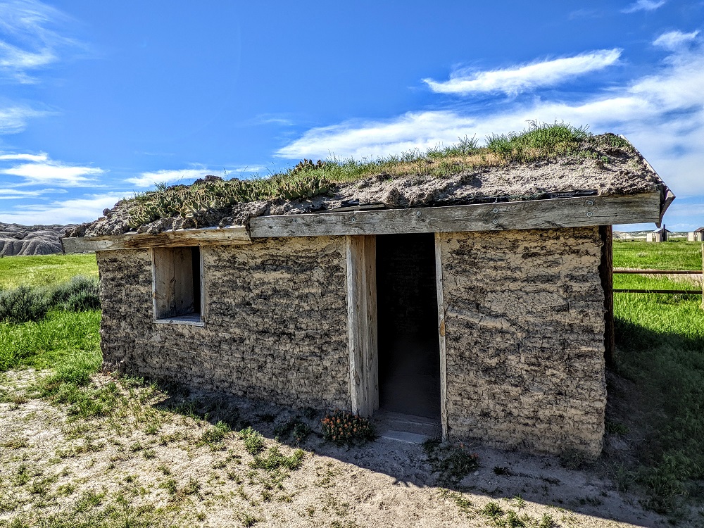 Sod house at Toadstool Geological Park
