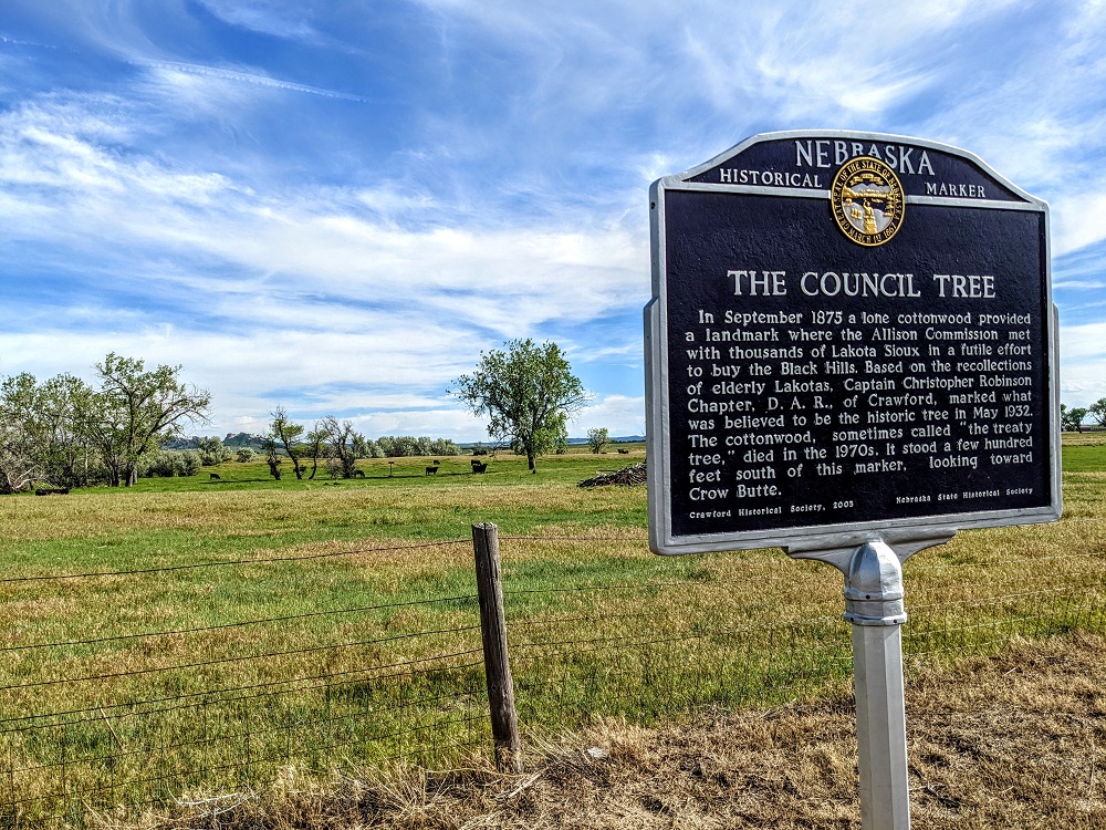 The Council Tree - Nebraska Historical Marker