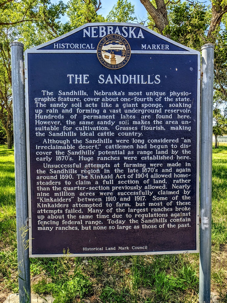 The Sandhills - Nebraska Historical Marker