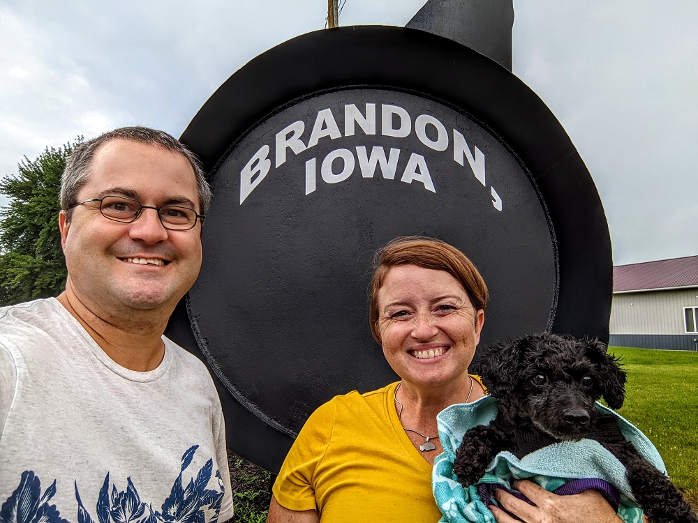 The three of us at Iowa's Largest Frying Pan