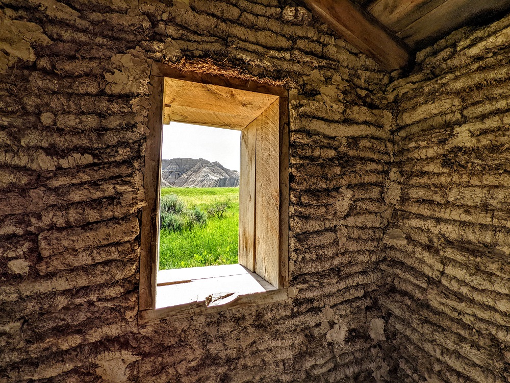 Walls of the sod house