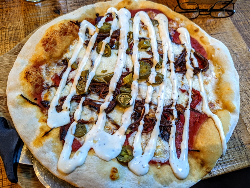 Blazing Saddle pizza from The Stable in Bath