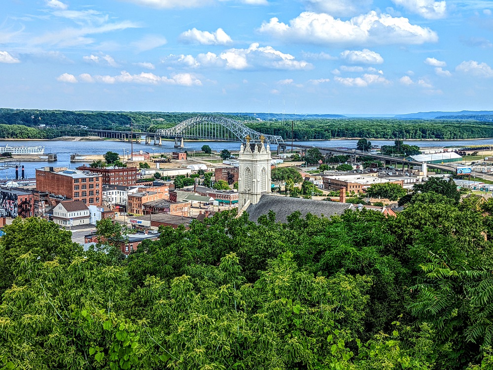 Fenelon Place Elevator - View of Dubuque, IA from the top 2