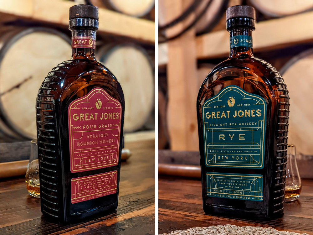 Great Jones Distilling Co Four Grain Straight Bourbon Whiskey Rye Whiskey