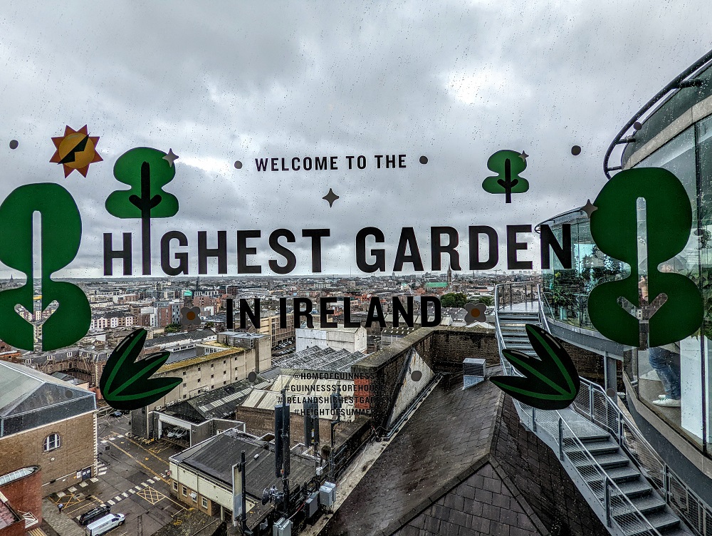 Highest garden in Ireland at the Guinness Storehouse