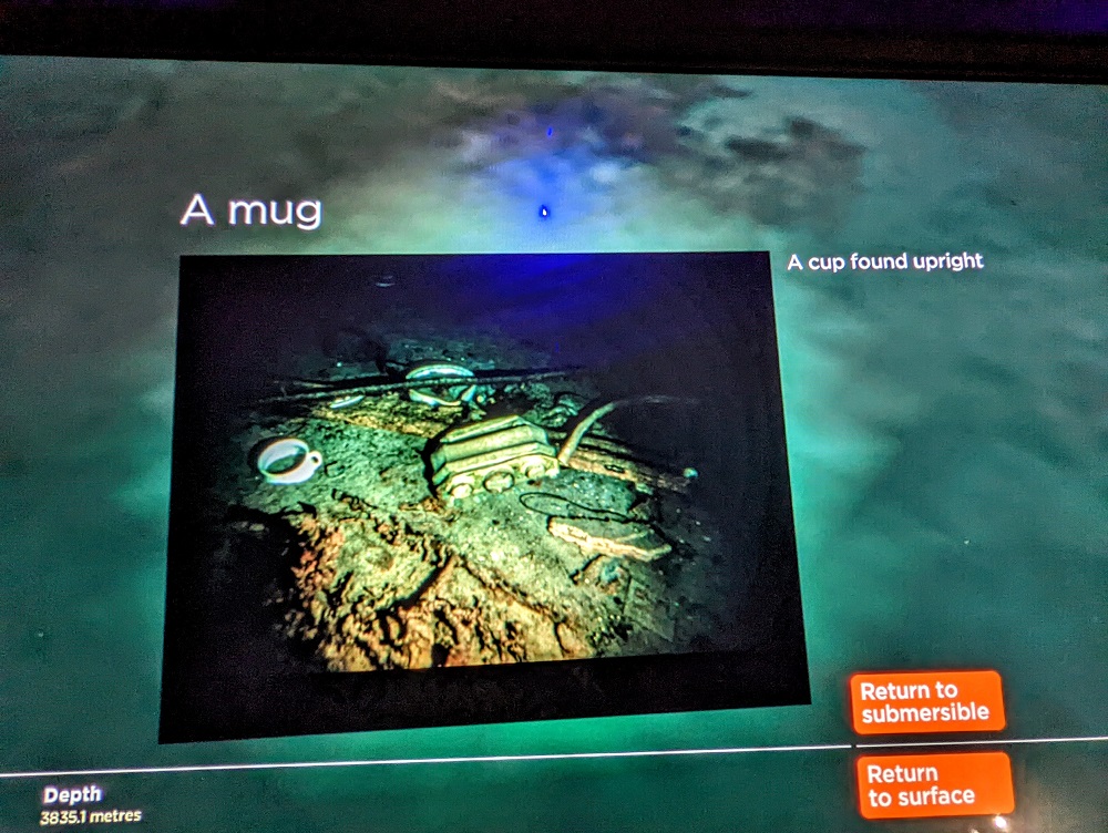 Mug from the Titanic found on the ocean floor