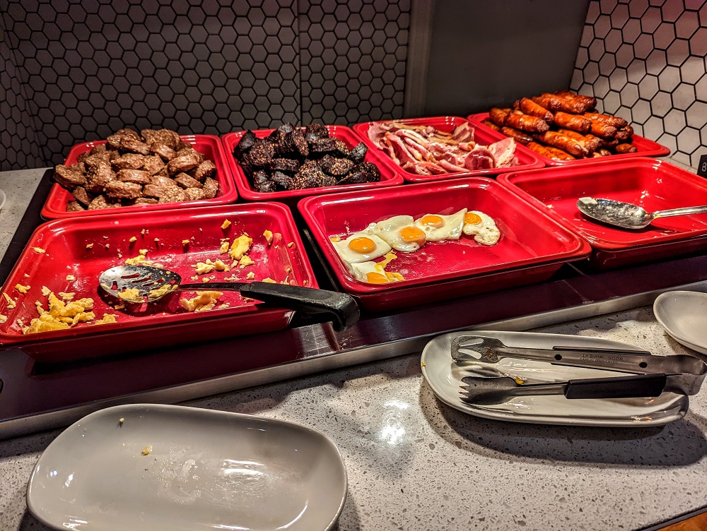 Part of the buffet breakfast at the Holiday Inn Belfast City Center