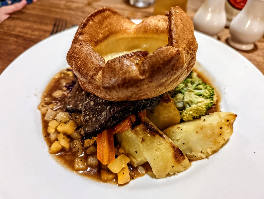 Roast beef with Yorkshire pudding at St Stephen's Tavern
