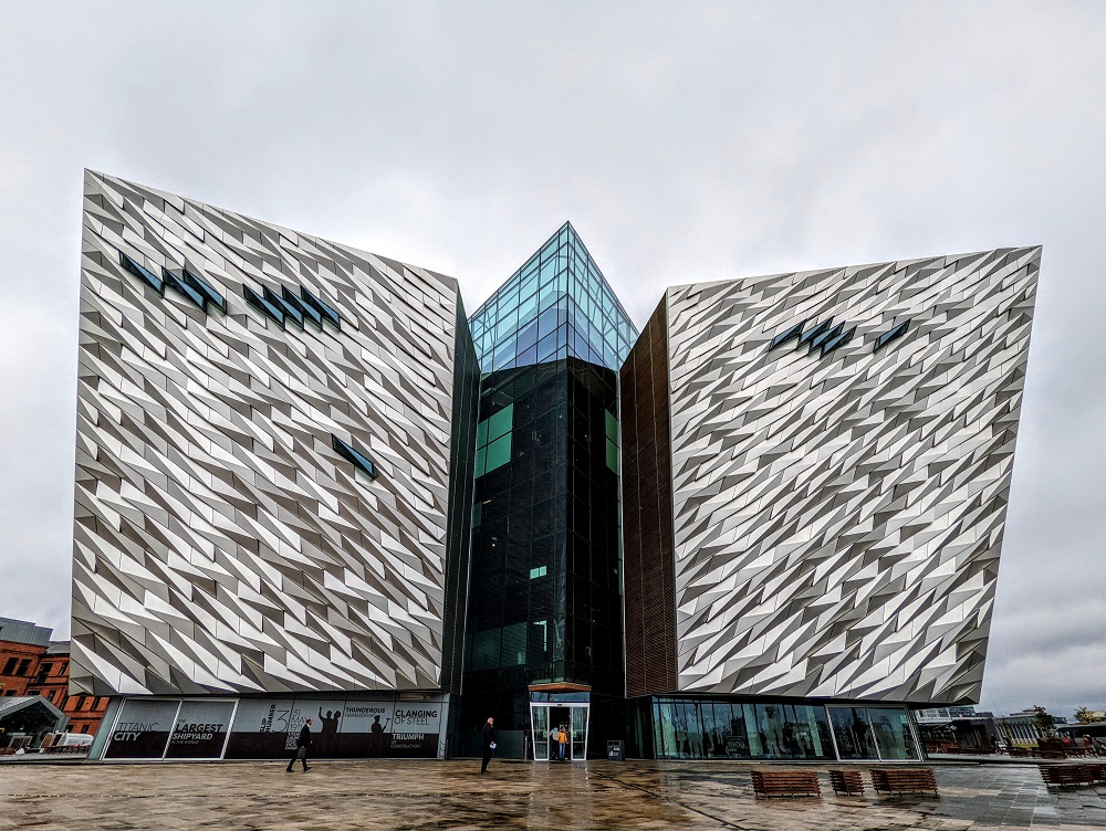 The side of Titanic Belfast