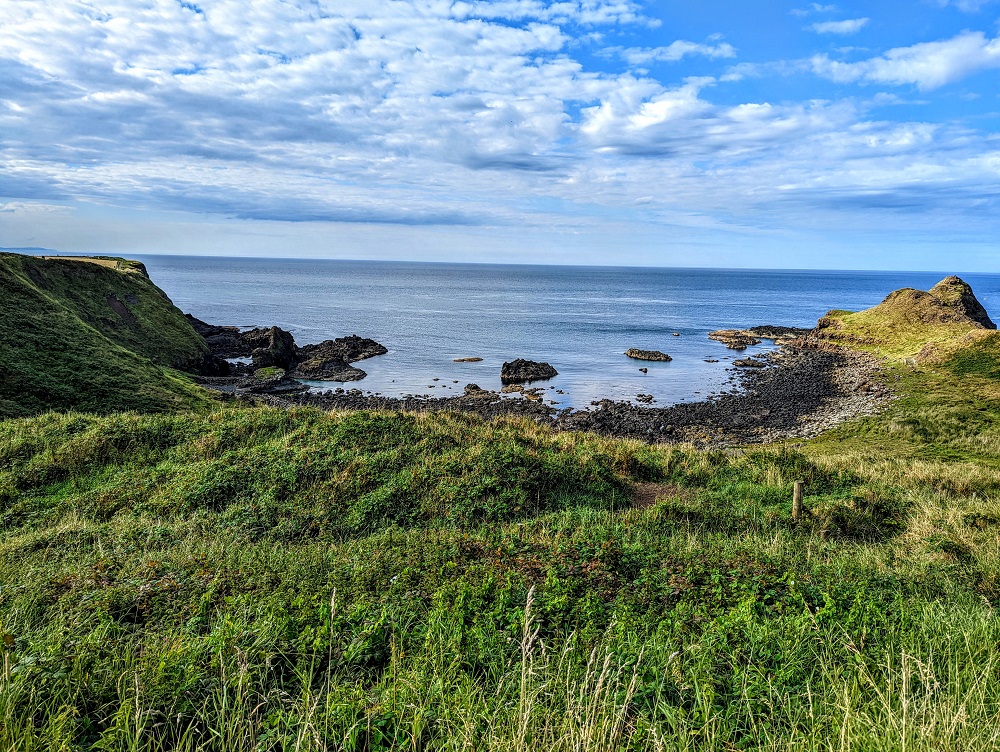 The walk down to Giant's Causeway