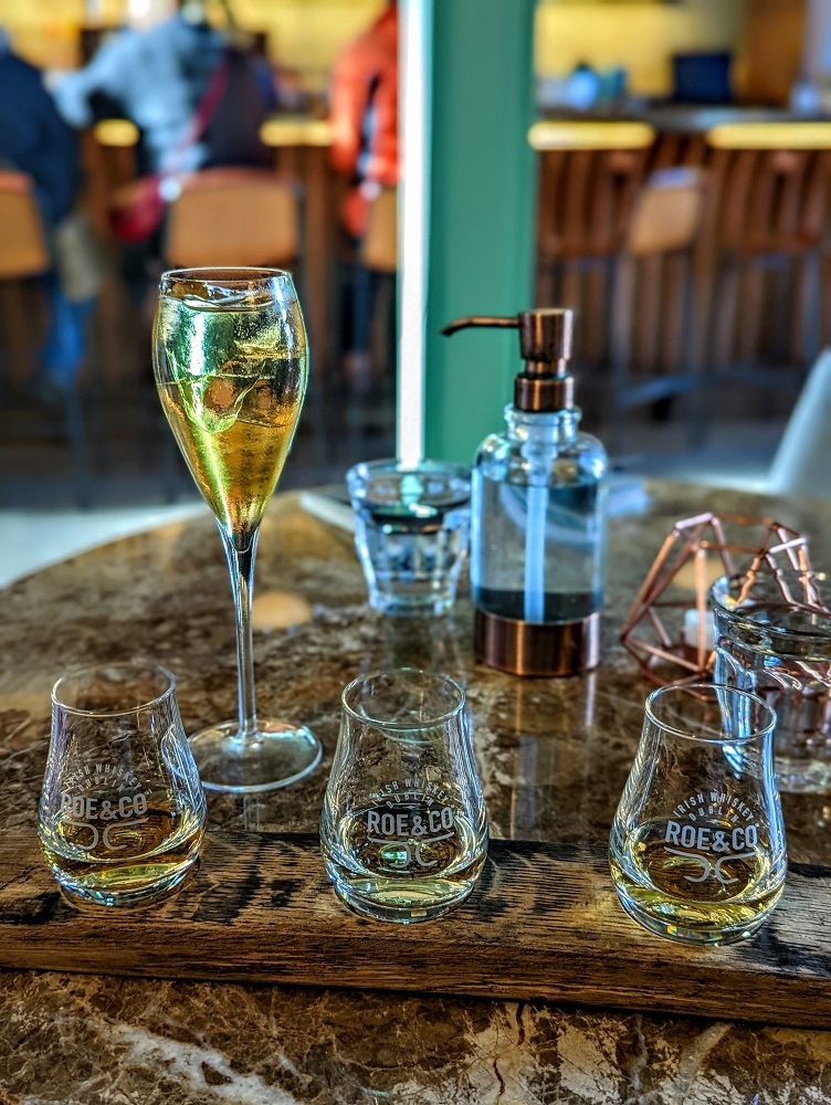 Whiskey tasting at Roe & Co Distillery