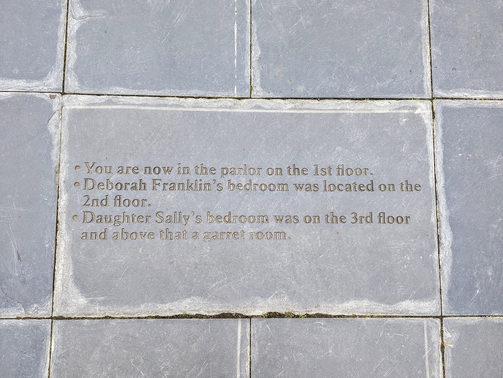 Location of Benjamin Franklin's parlor