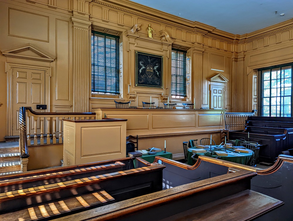 Supreme Court Room in Independence Hall in Philadelphia