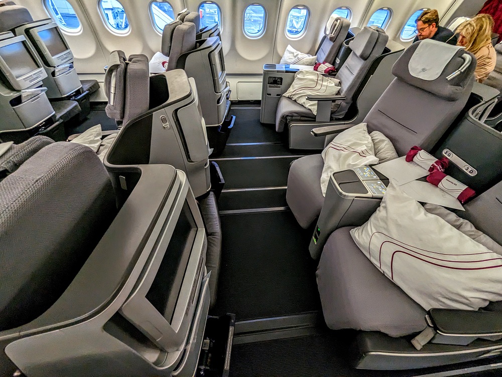 Eurowings Discover business class cabin FRA-MRU