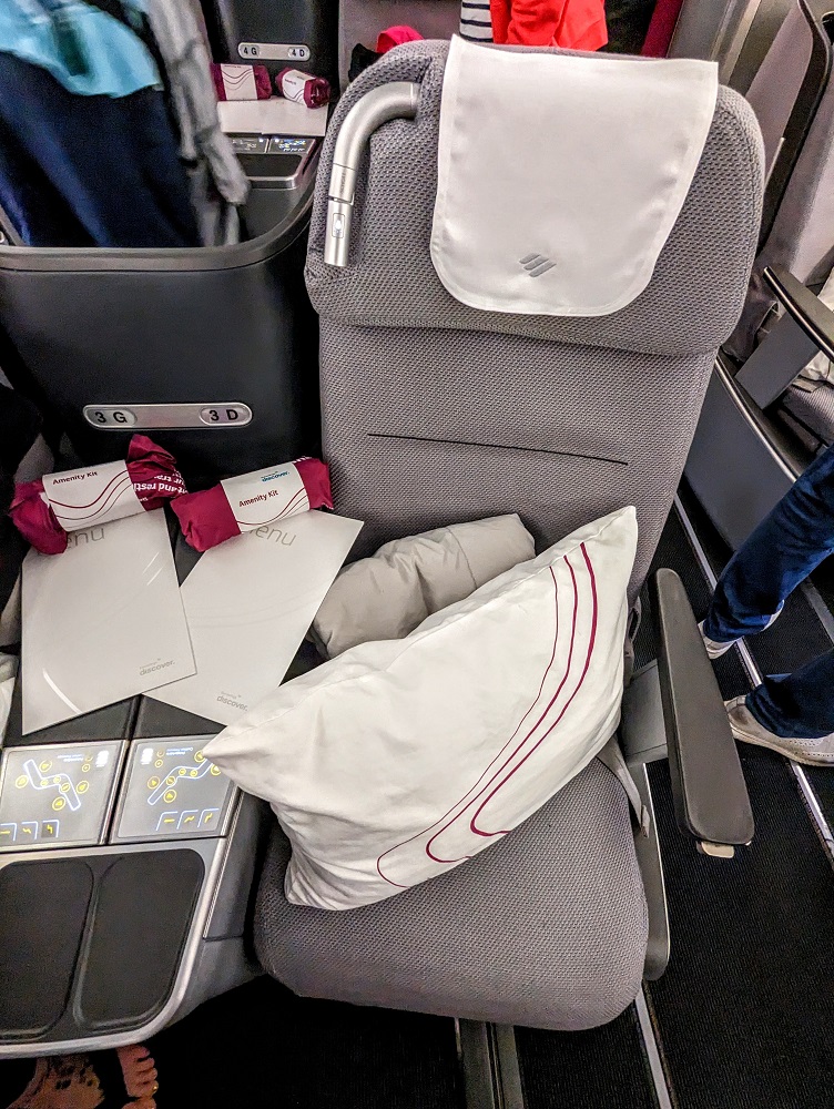 Eurowings Discover business class seat