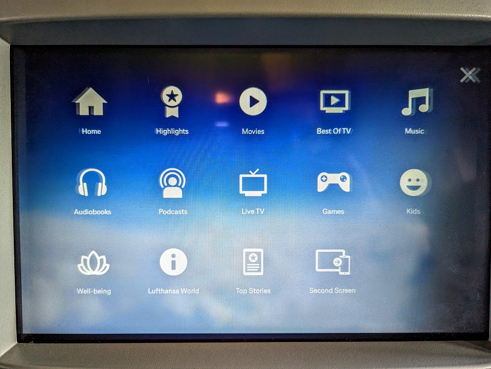 Lufthansa business class DFW-FRA - In-flight entertainment options