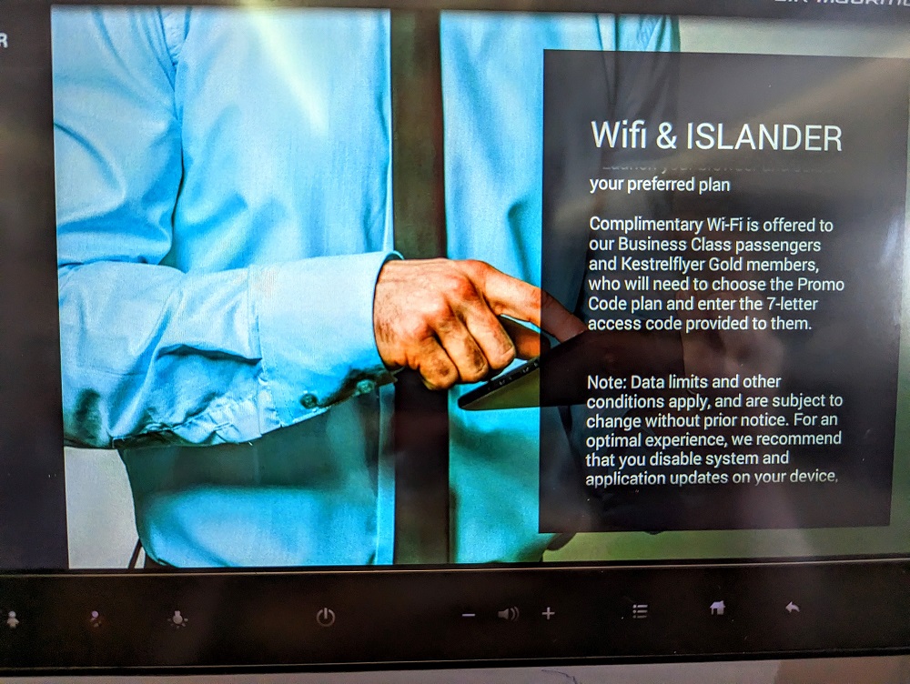 Air Mauritius economy - Wi-Fi info