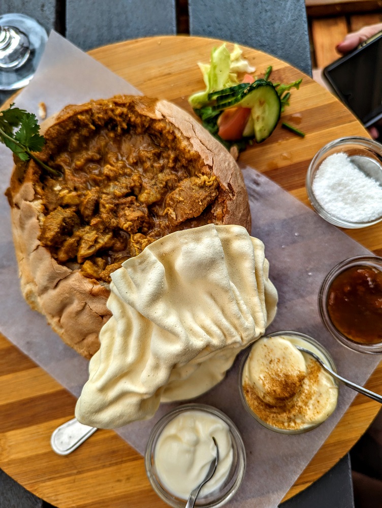 Divine Foods At The View - Beef curry - bunny chow