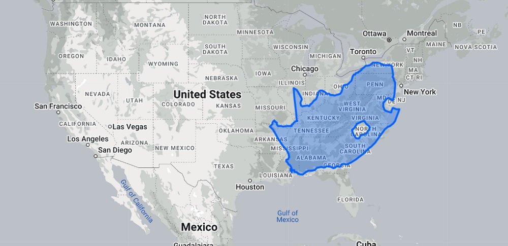 Size of South Africa versus the US