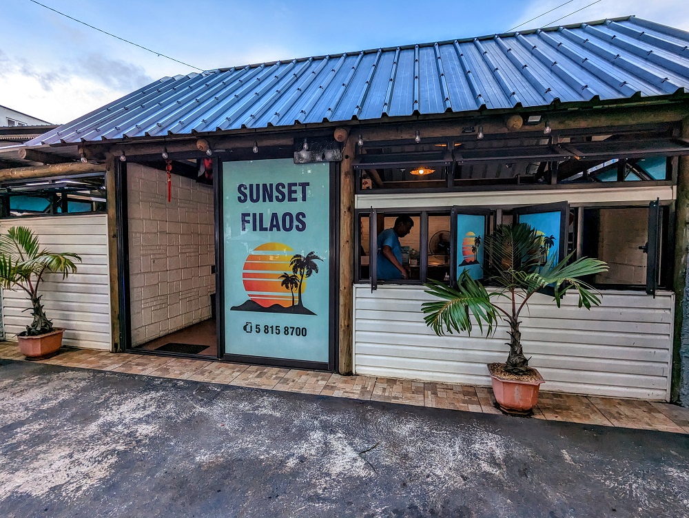 Sunset Filaos in Pointe aux Pimentes, Mauritius