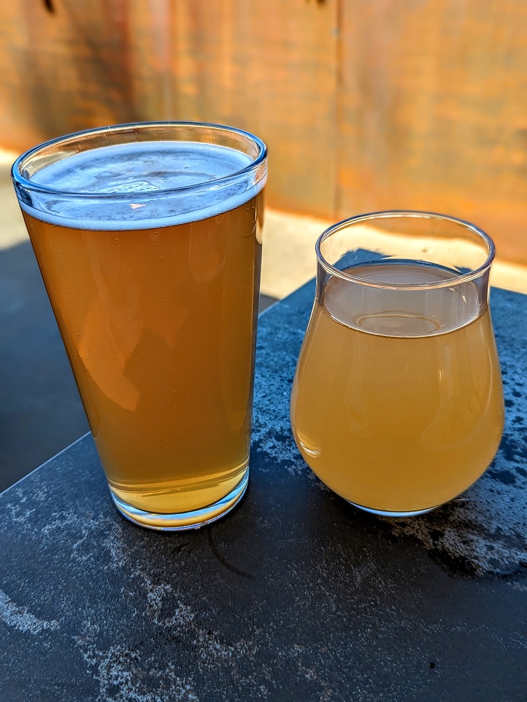 Blueberry wheat beer & cider
