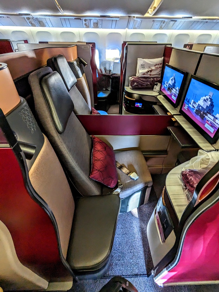 Qatar Airways Business Class Qsuites JNB-DOH - Center seats (3E & 3F)