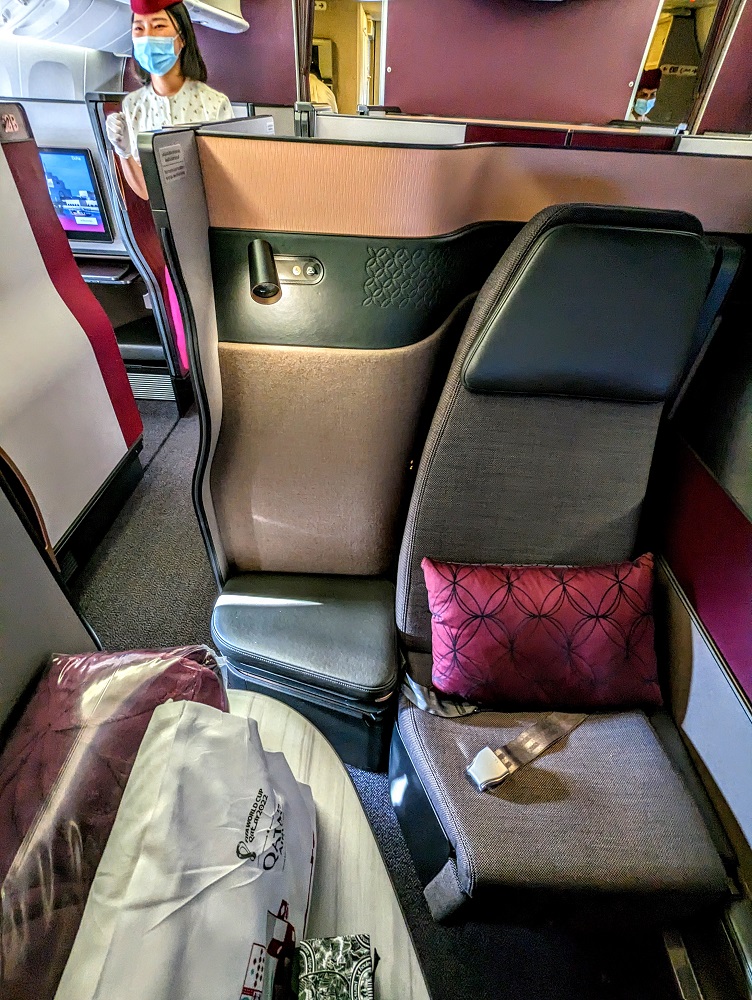 Qatar Airways Business Class Qsuites JNB-DOH - Qsuite seating