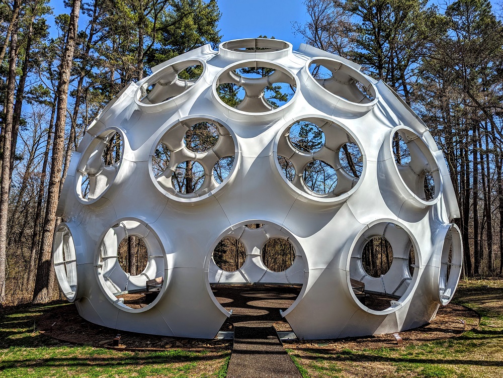 Fly's Eye Dome by Buckminster Fuller at Crystal Bridges in Bentonville, AR