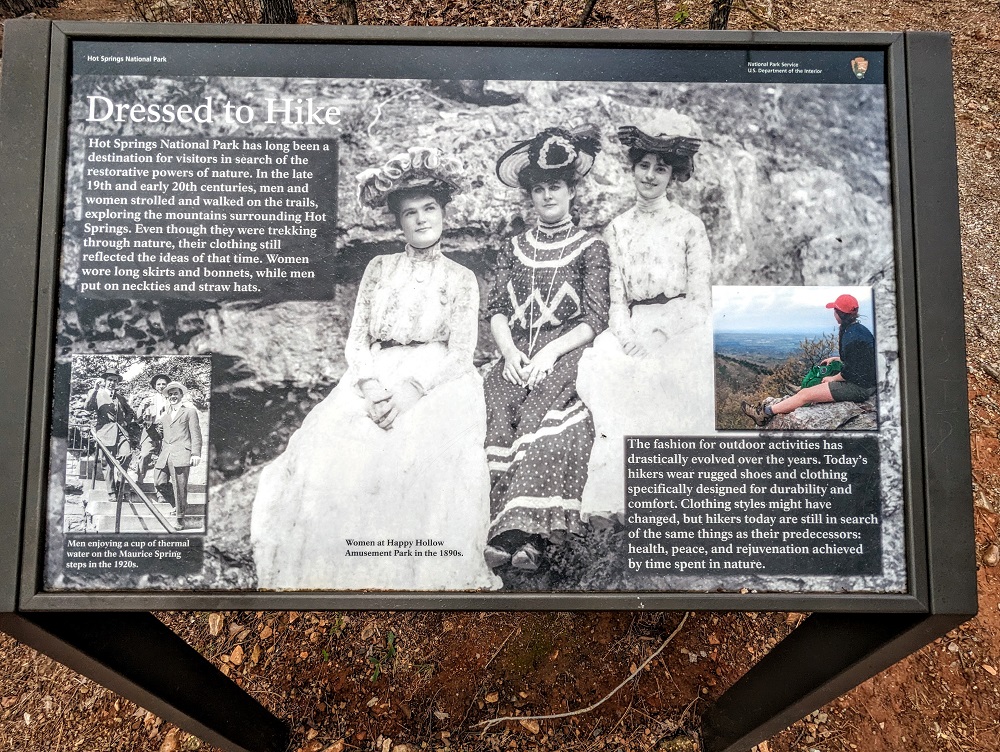 Information board on the Peak Trail on Hot Springs Mountain