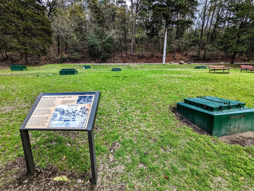 Spring collection boxes in Hot Springs National Park, AR