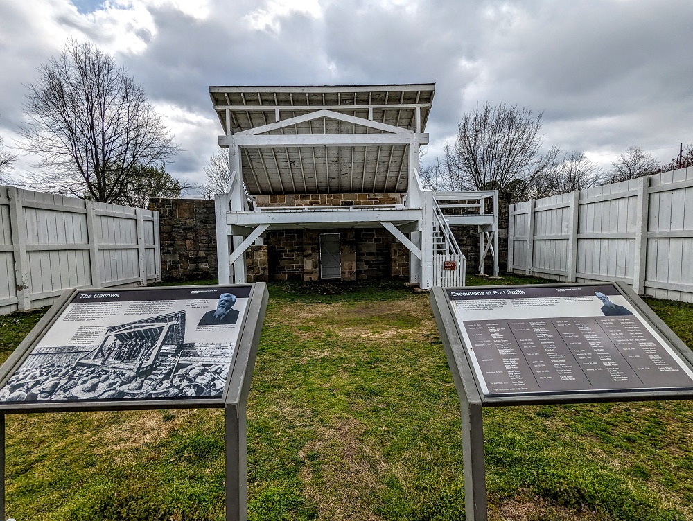 The gallows at Fort Smith National Historic Site