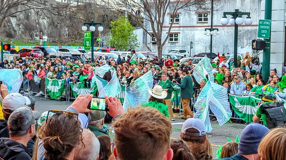 World's Shortest St Patrick's Day Parade in Hot Springs, AR - Fairy dancers