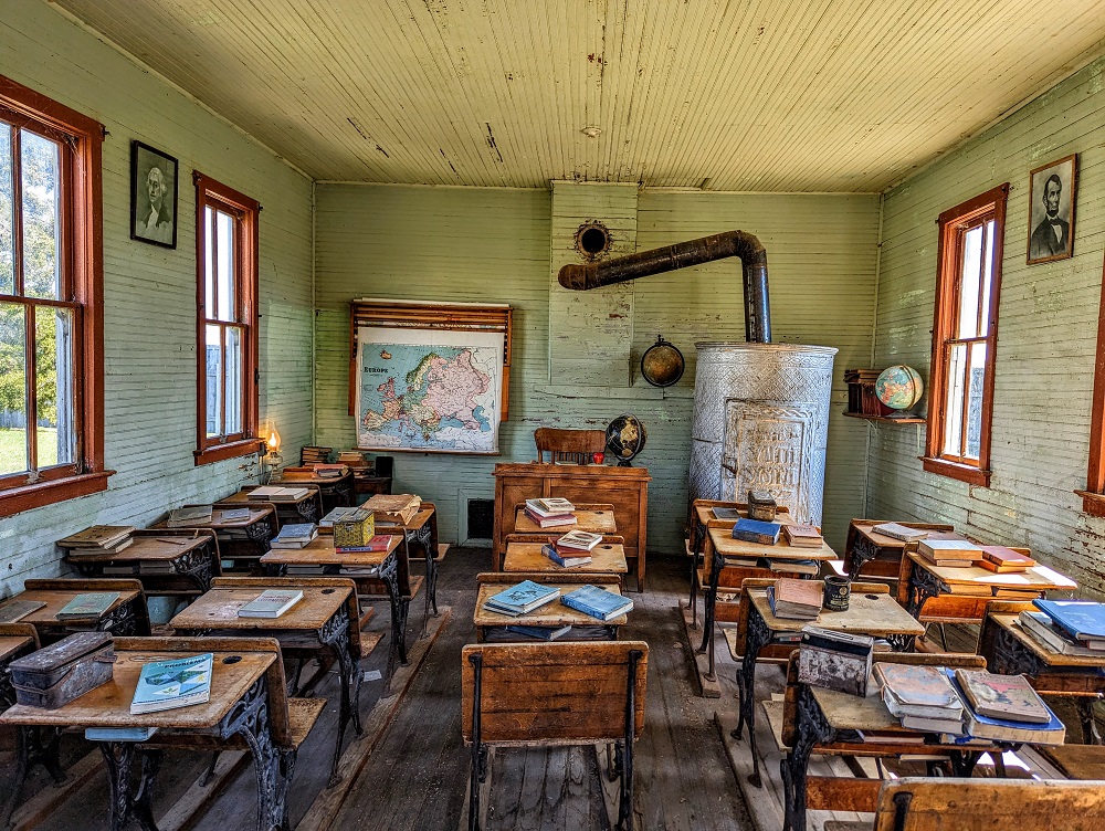 1880 Town South Dakota - Inside the school house