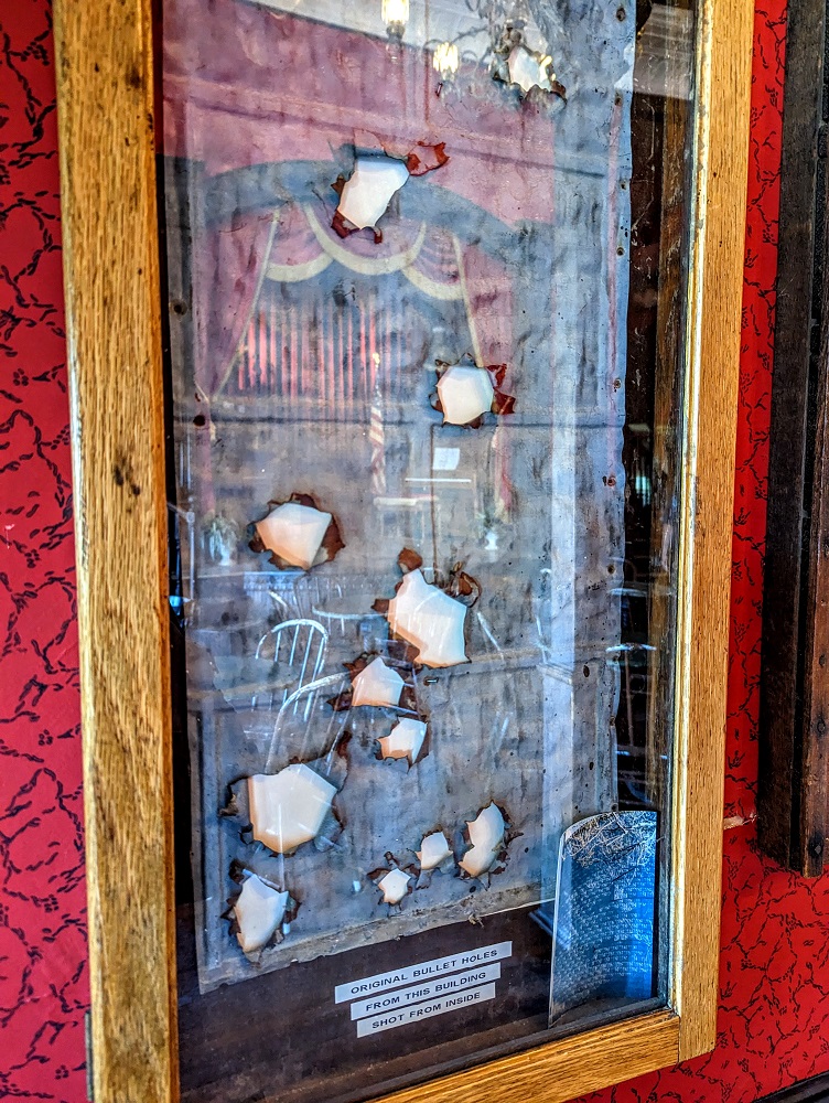 1880 Town South Dakota - Original bullet holes in the Longhorn Saloon