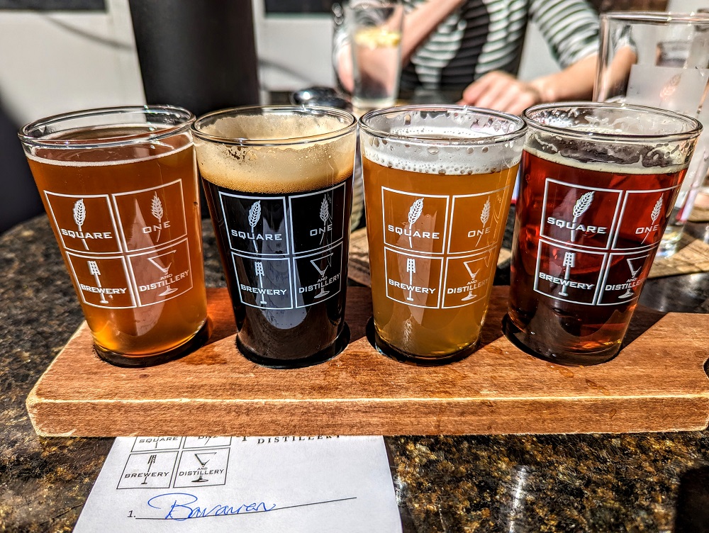 Flight at Square One Brewery in St Louis
