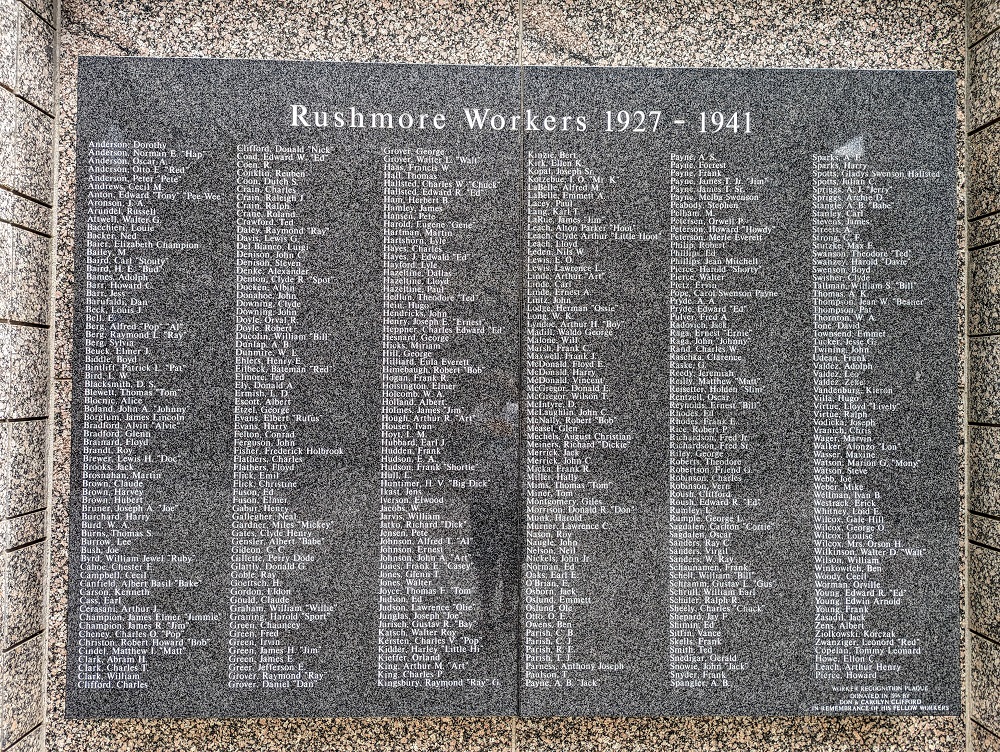 List of people who worked on Mount Rushmore
