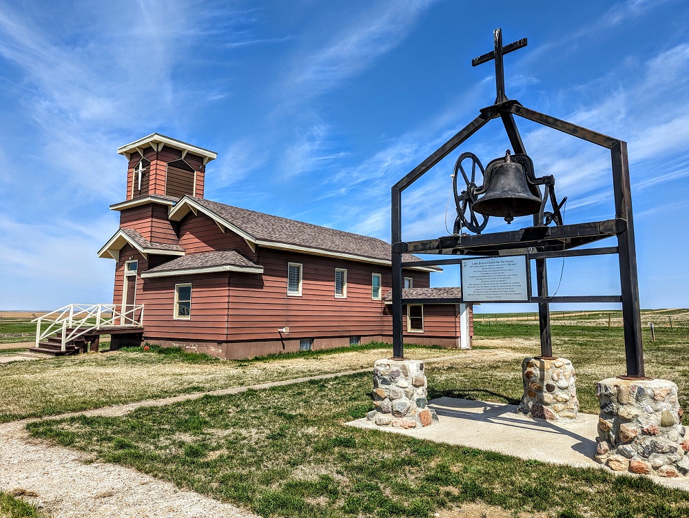 Little Brown Church on the Prairie in Hayes, SD