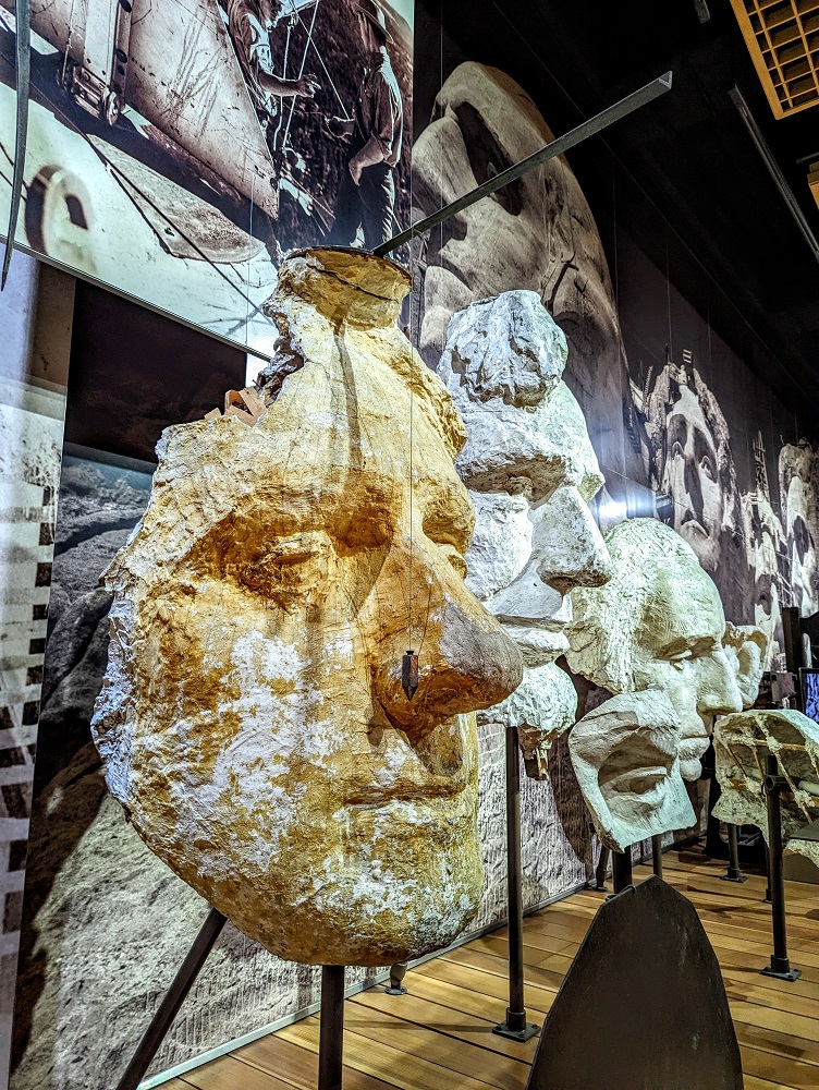 Scale model of one of the faces