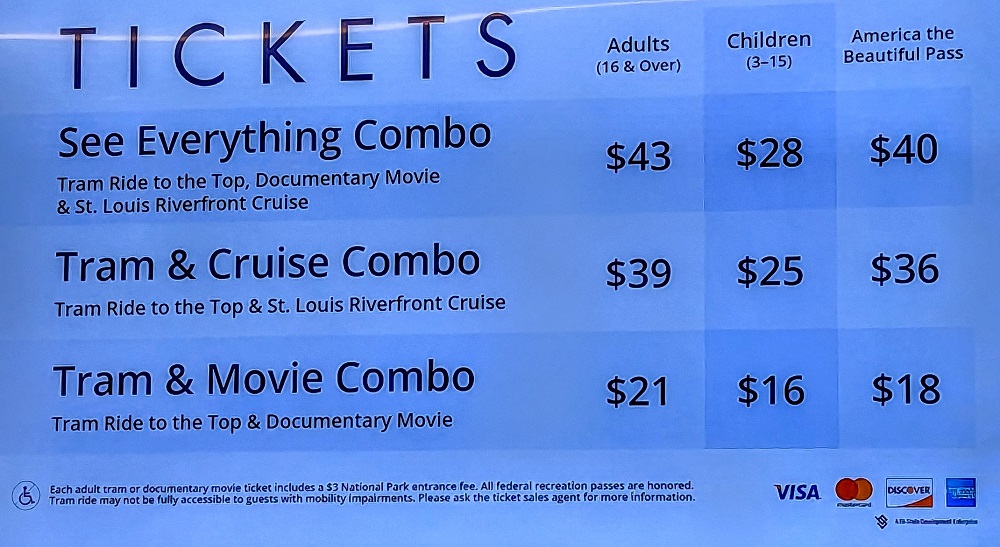 St Louis Gateway Arch - Combo ticket prices