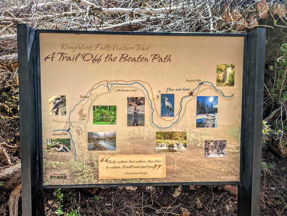 Map of the Roughlock Falls Trail