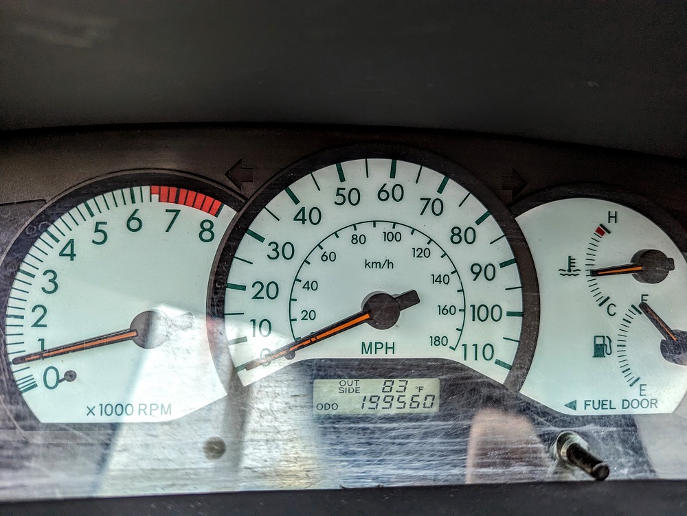 Odometer reading at the end of May 2023