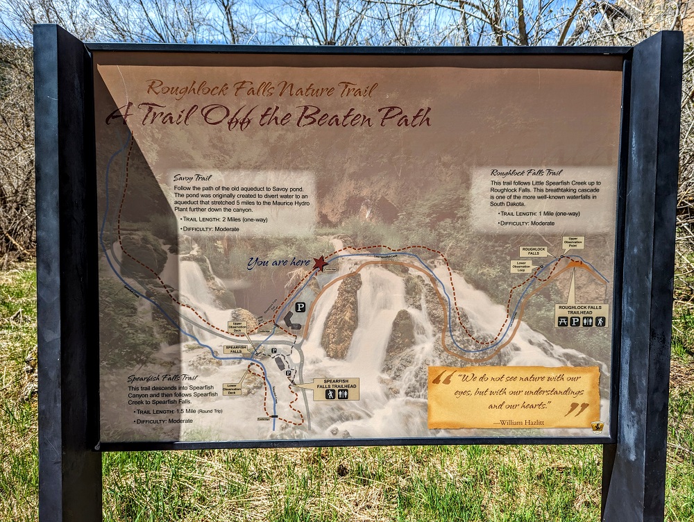 Roughlock Falls trail map